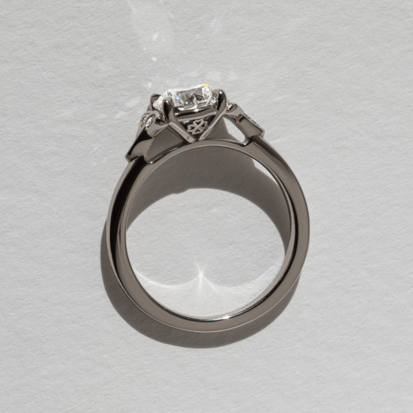 1.25 Carat Round Cut Diamond Art Deco Engagement Ring - Evara Jewelry LLC