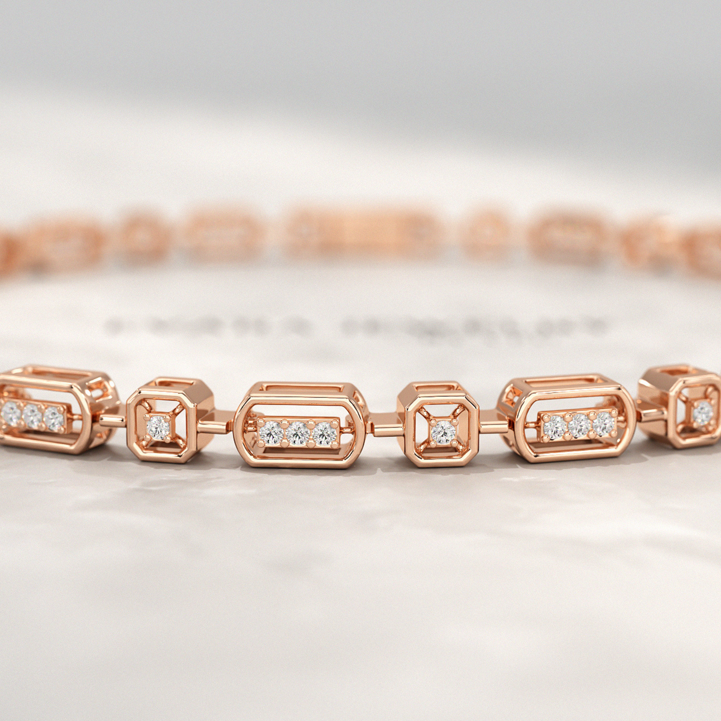 Modern Diamond Tennis Bracelet with Lab Grown Diamond - Evara Jewelry LLC