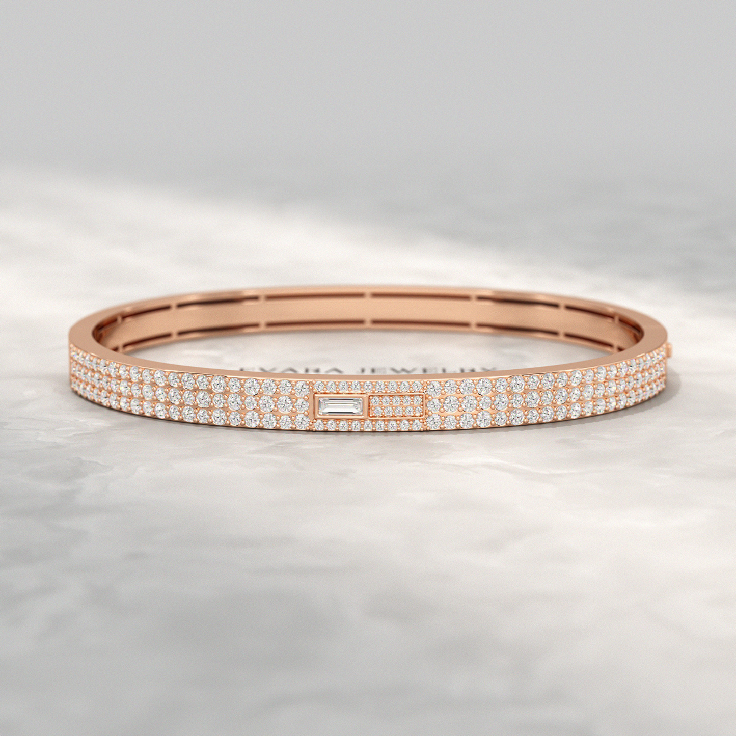 3.12 Carat Diamond Cuff Bracelet in 10K, 14K, 18K Solid Gold - Evara Jewelry LLC