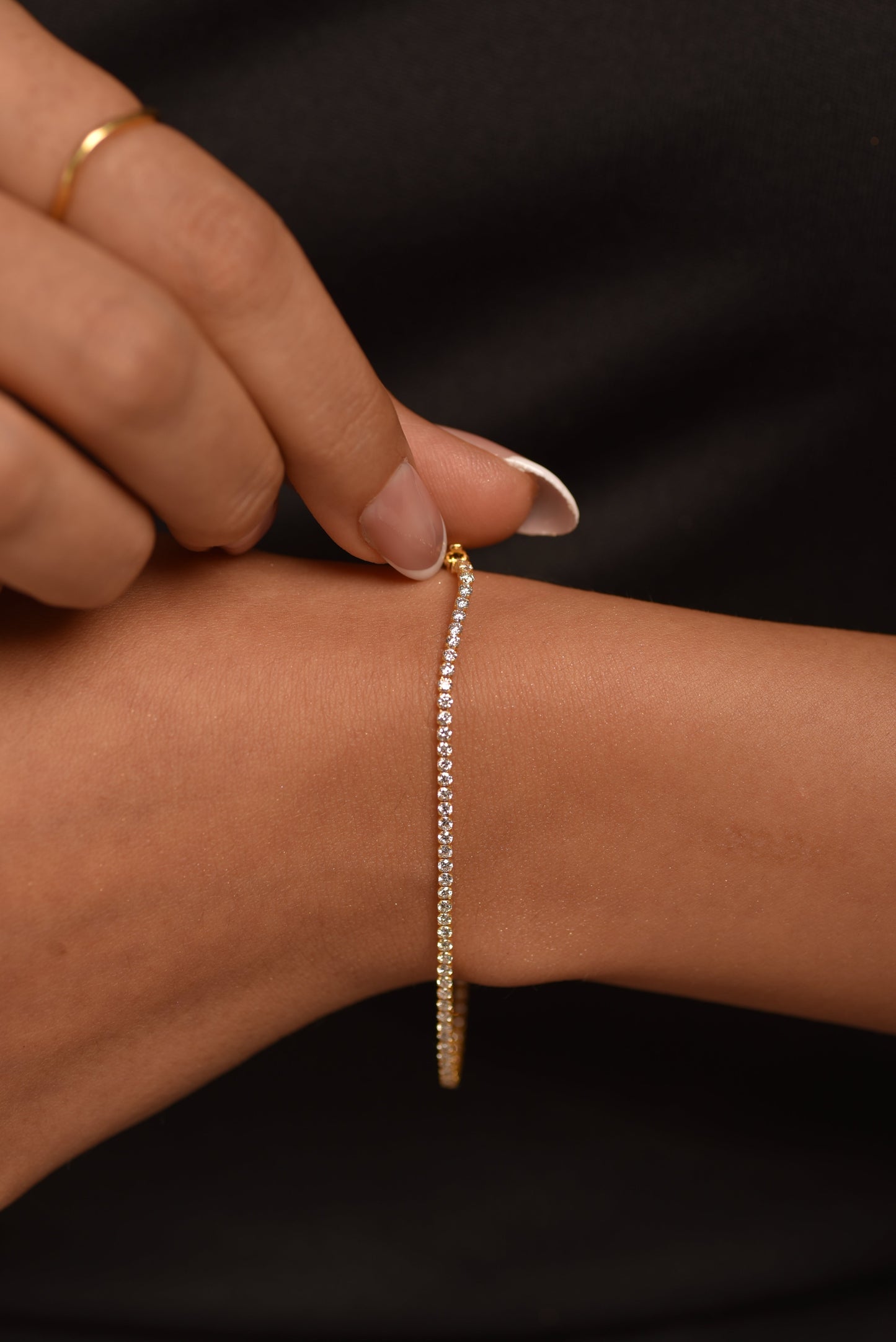 1.72 Carat 14K Gold Dainty Diamond Tennis Bracelet - Evara Jewelry LLC