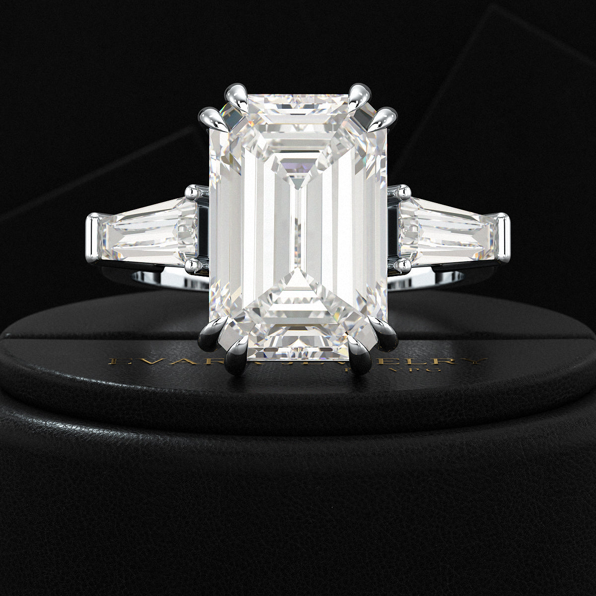 6 Carat Emerald Cut Diamond Engagement Ring