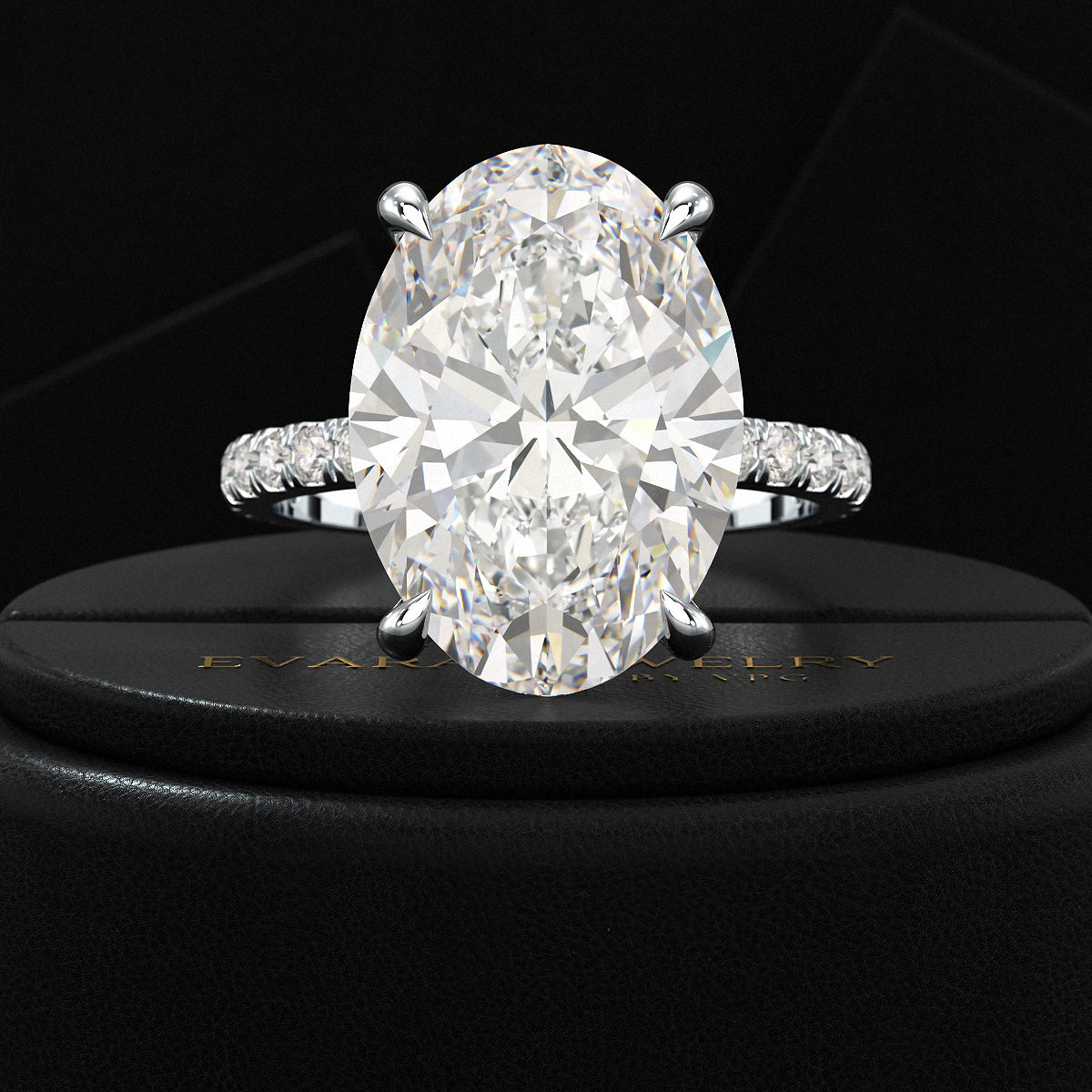 8 Carat Oval Diamond Engagement Ring
