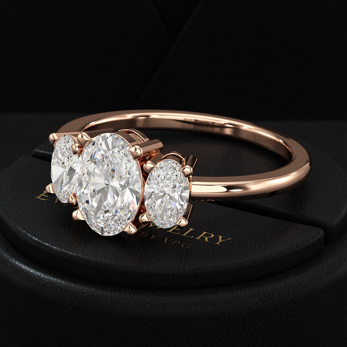 1.00 Carats Oval Cut Lab Grown Diamond Engagement Ring - Evara Jewelry LLC