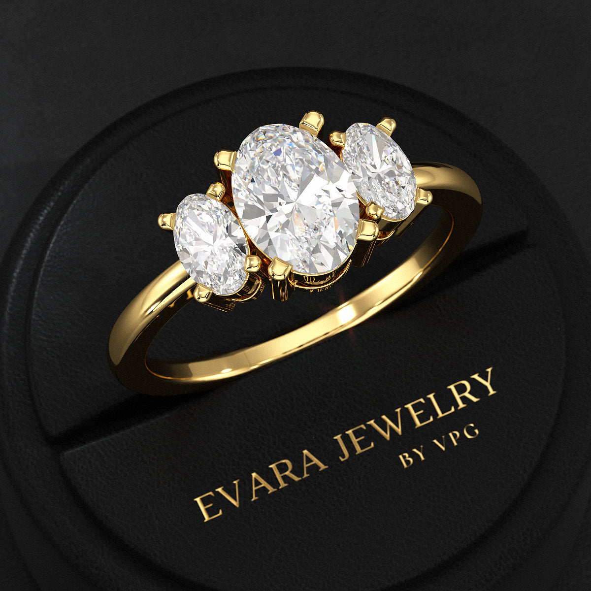 1.00 Carats Oval Cut Lab Grown Diamond Engagement Ring