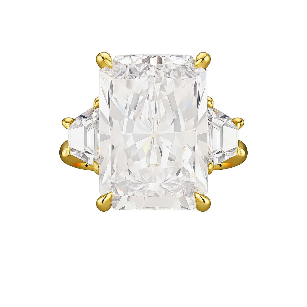 10 Carat Radiant Cut Diamond Engagement Ring