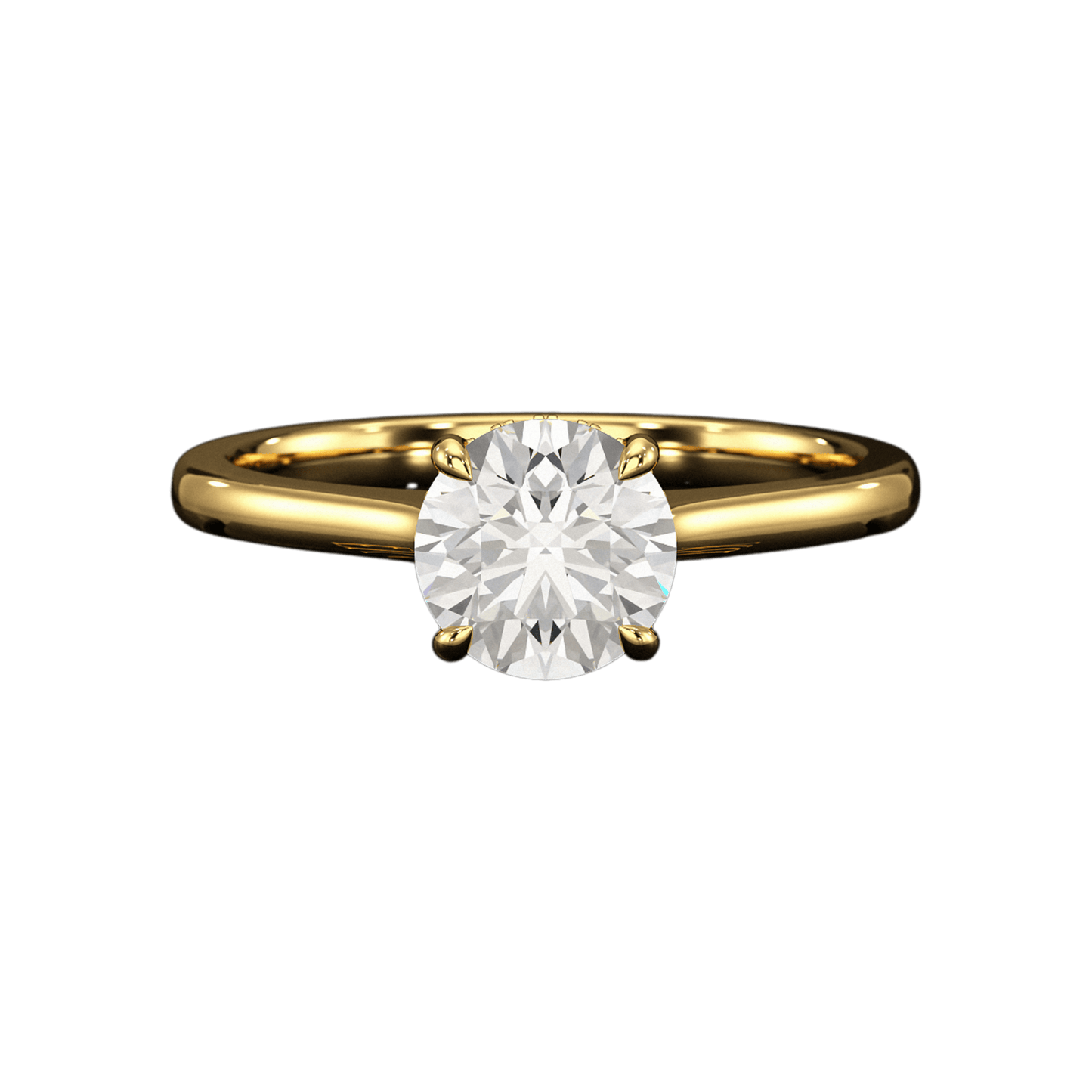 1 Carat Round Cut Diamond Hidden Halo Ring