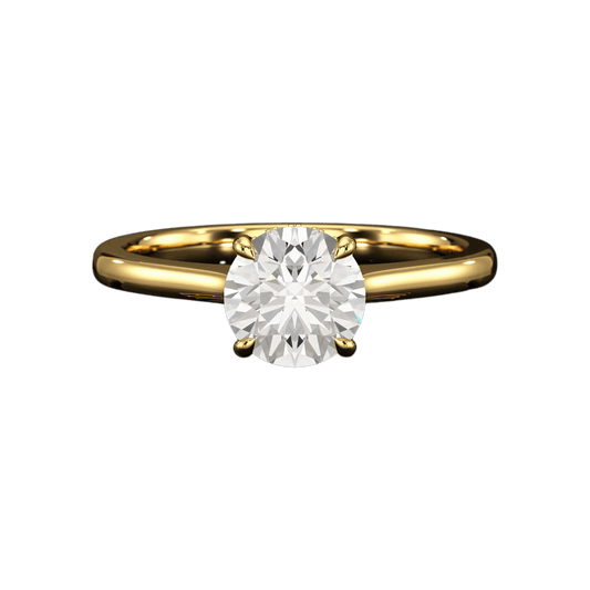 1 Carat Round Cut Diamond Hidden Halo Ring