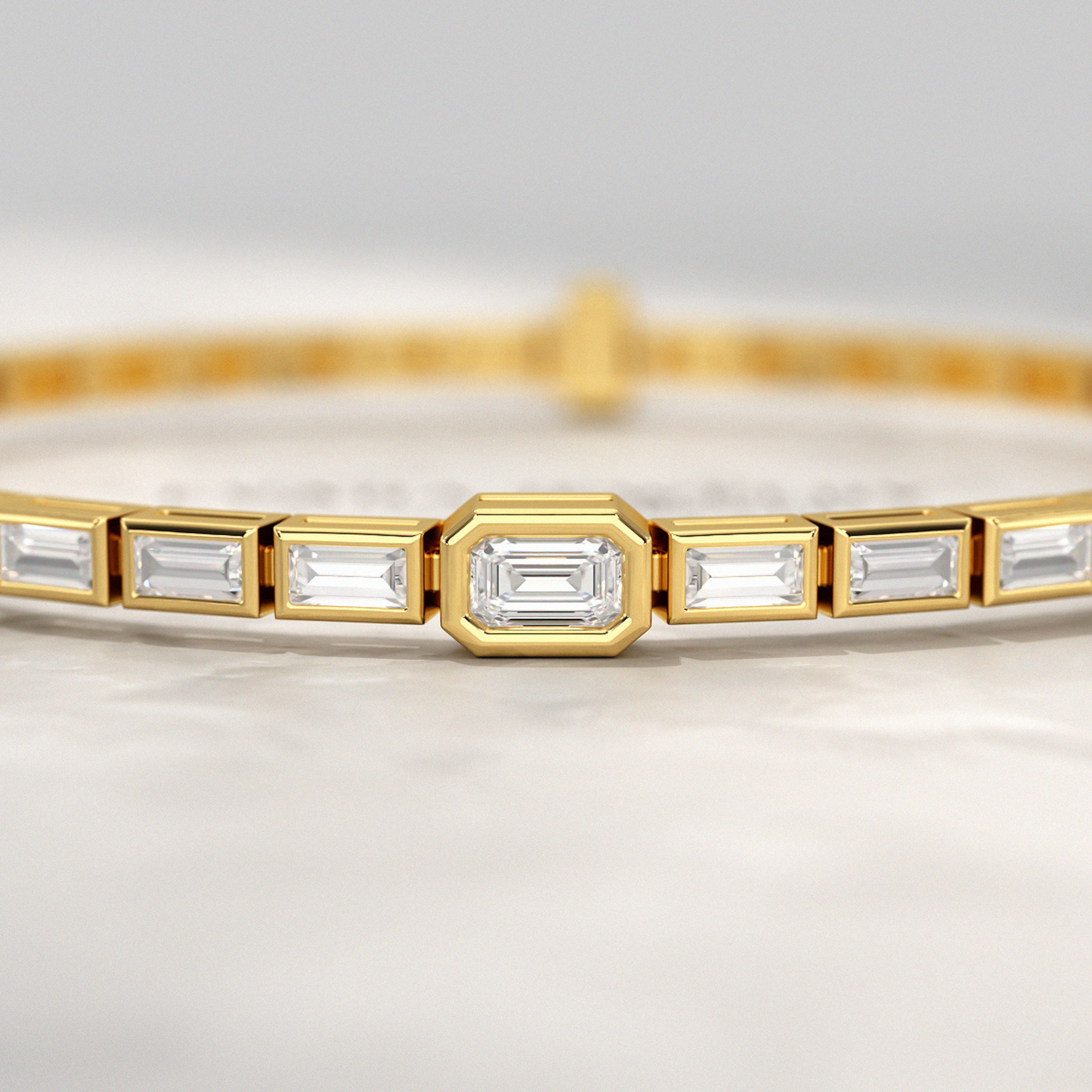 2 Carat Emerald Cut Diamond Tennis Bracelet with Lab Grown Diamonds - Evara Jewelry LLC