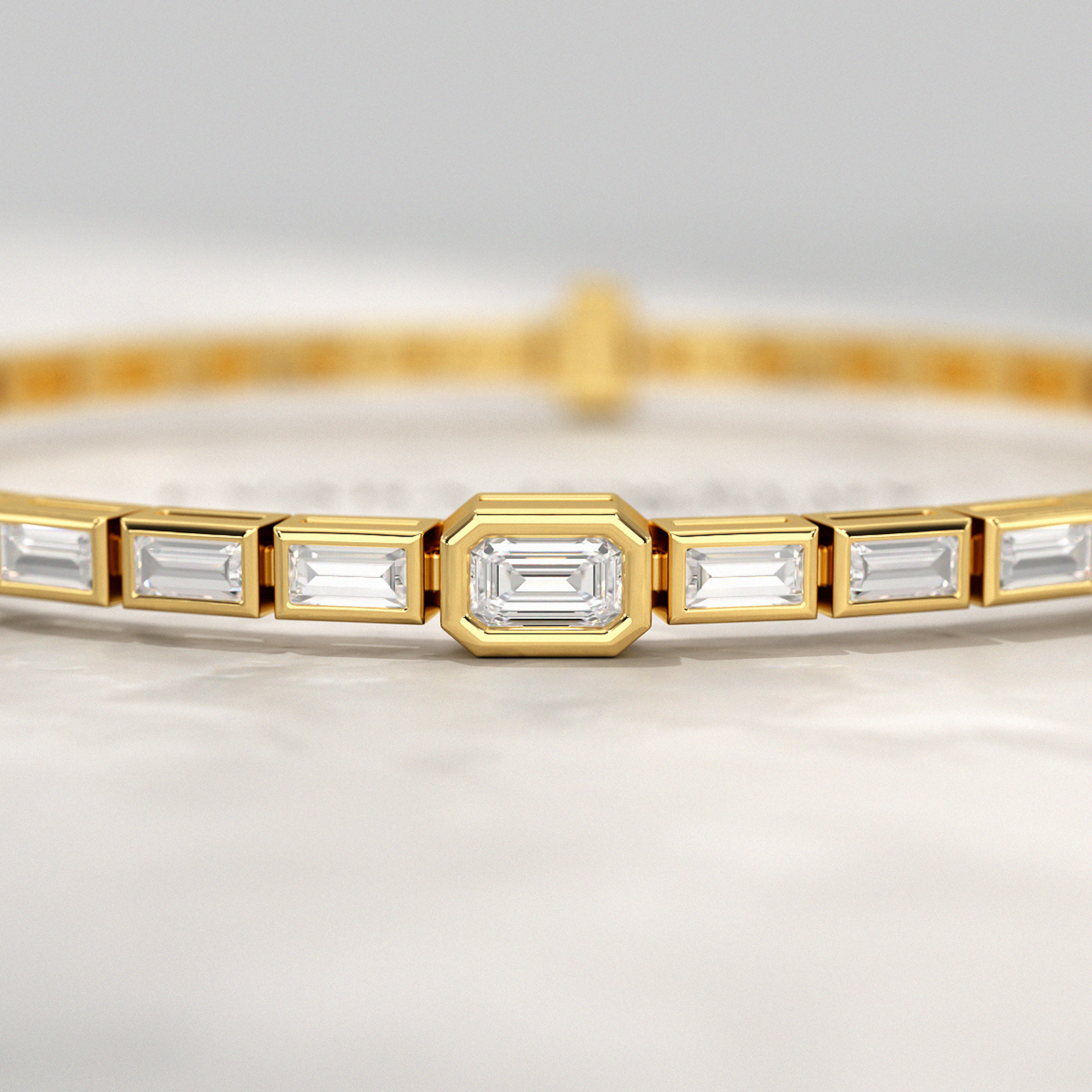 2 Carat Emerald Cut Diamond Tennis Bracelet with Lab Grown Diamonds - Evara Jewelry LLC