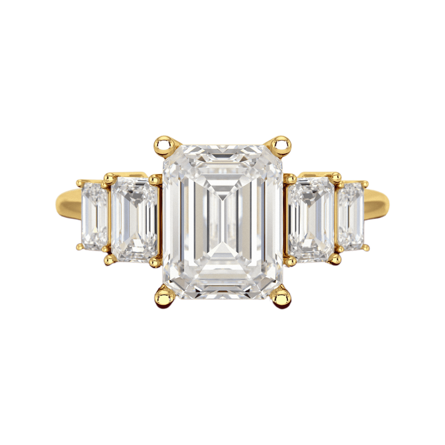 2.50 Carat Emerald Cut Diamond Engagement Ring