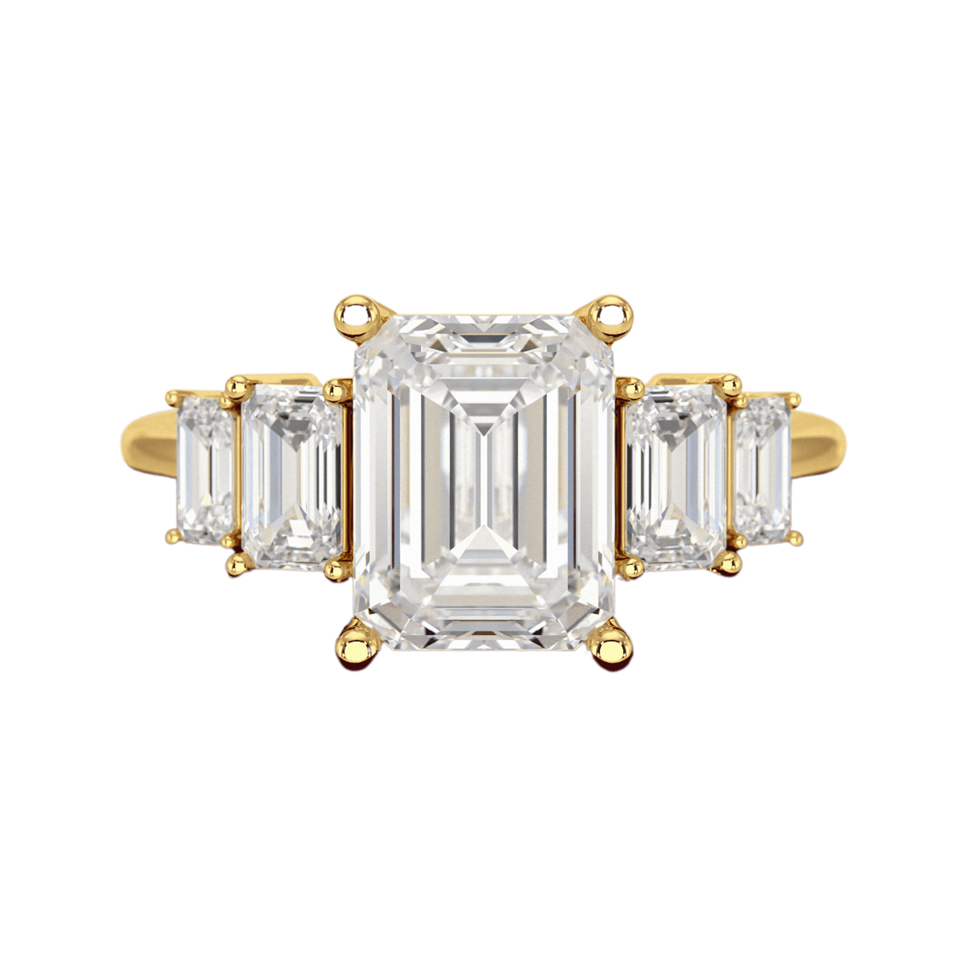 2.50 Carat Emerald Cut Diamond Engagement Ring