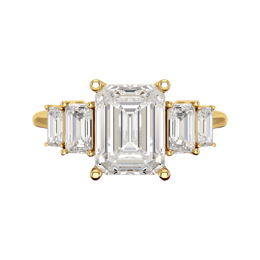 2.50 Carat Emerald Cut Diamond Engagement Ring