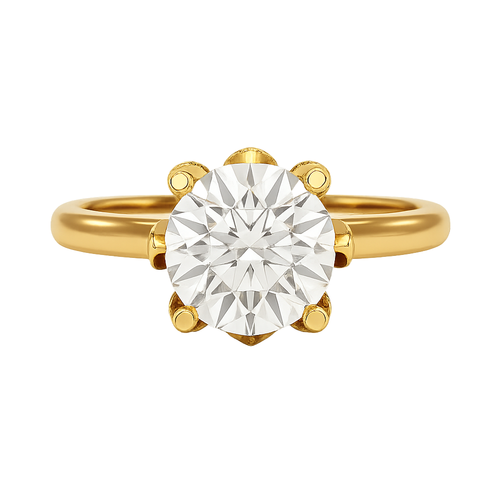 2.50 Carat Round Cut Lab Grown Diamond Nature Inspired Engagement Ring