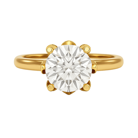 2.50 Carat Round Cut Lab Grown Diamond Nature Inspired Engagement Ring