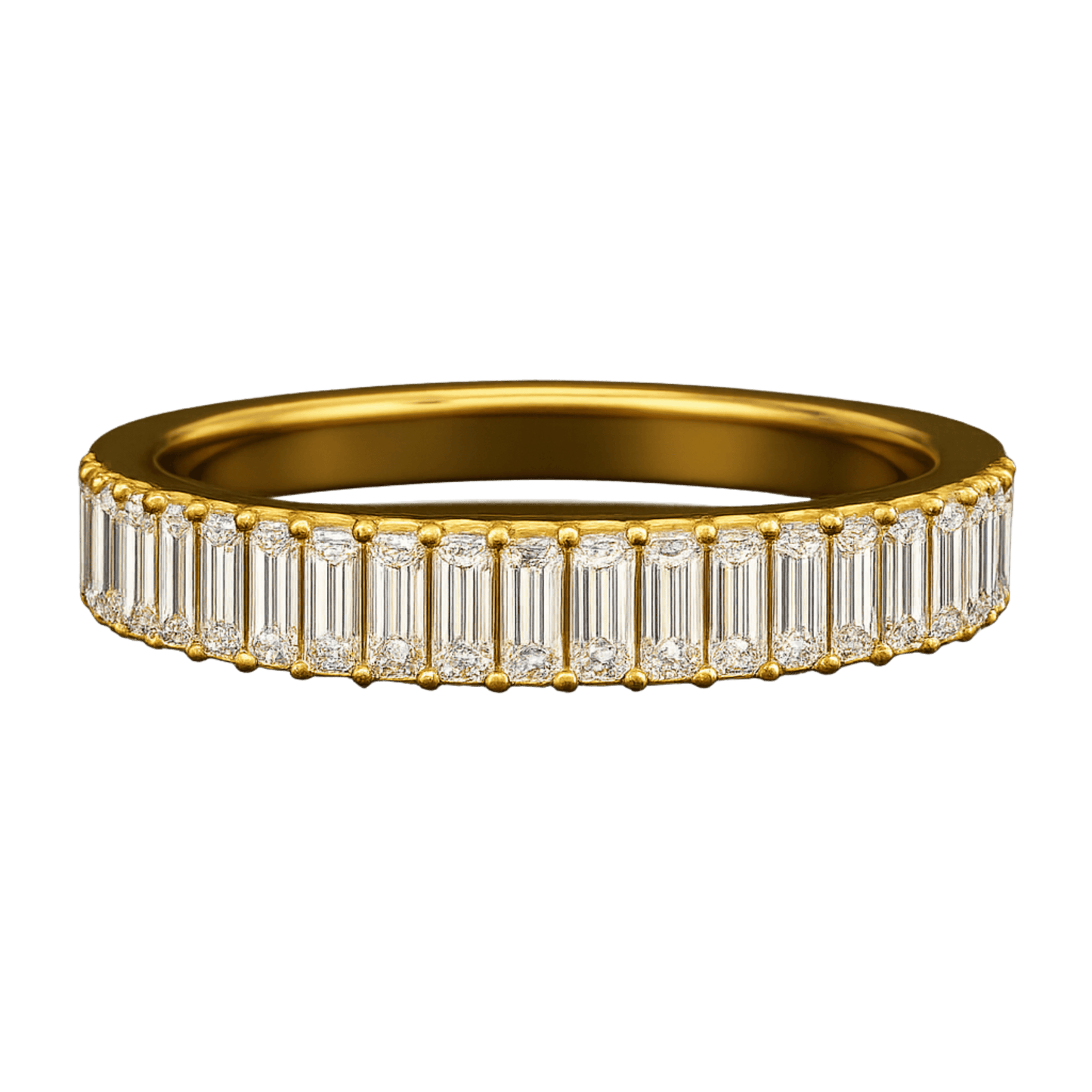 2 Carat Baguette Cut Minimalist Eternity Band