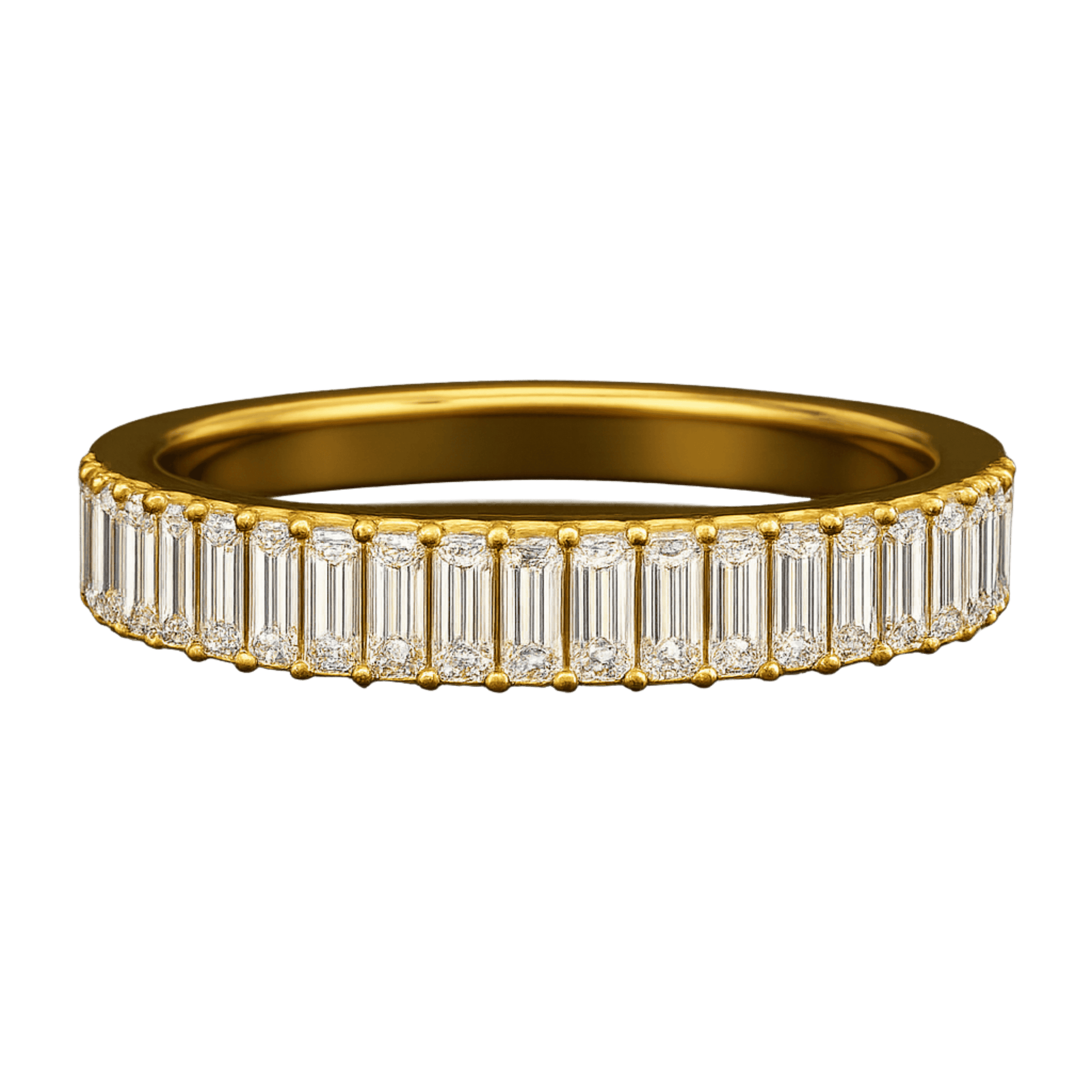 2 Carat Baguette Cut Minimalist Eternity Band