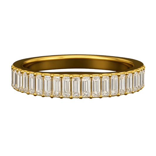 2 Carat Baguette Cut Minimalist Eternity Band