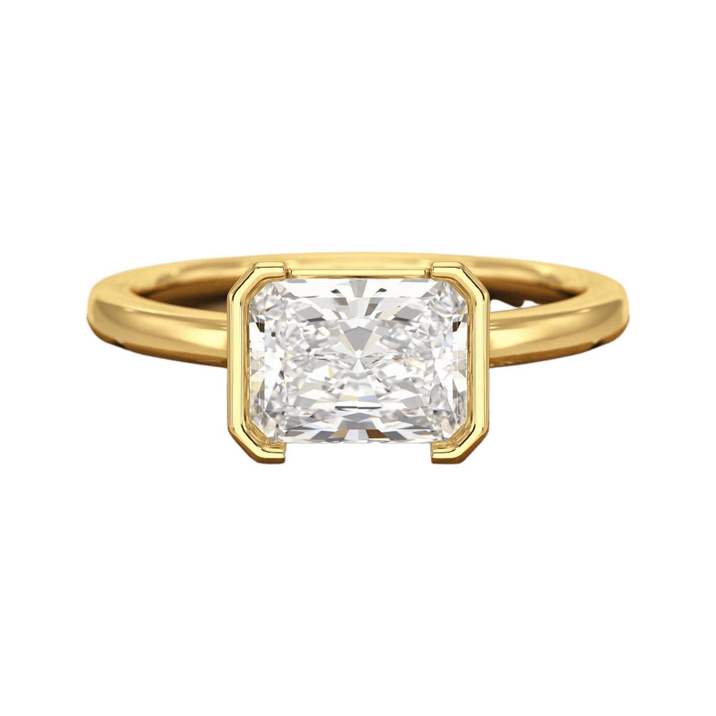 2 Carat Radiant Cut East West Anniversary Ring