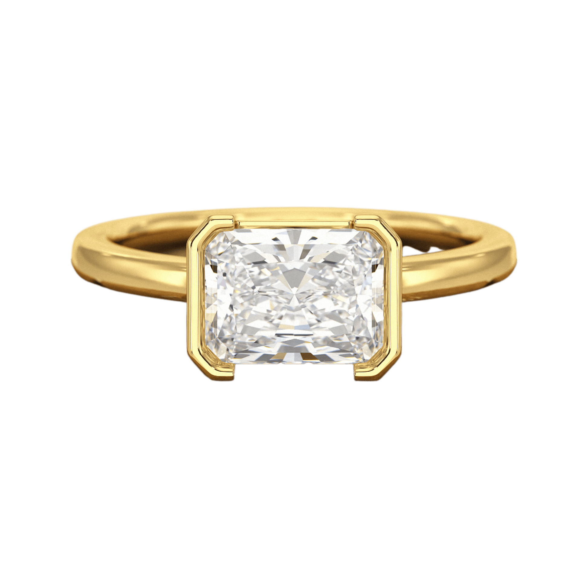 2 Carat Radiant Cut East West Anniversary Ring