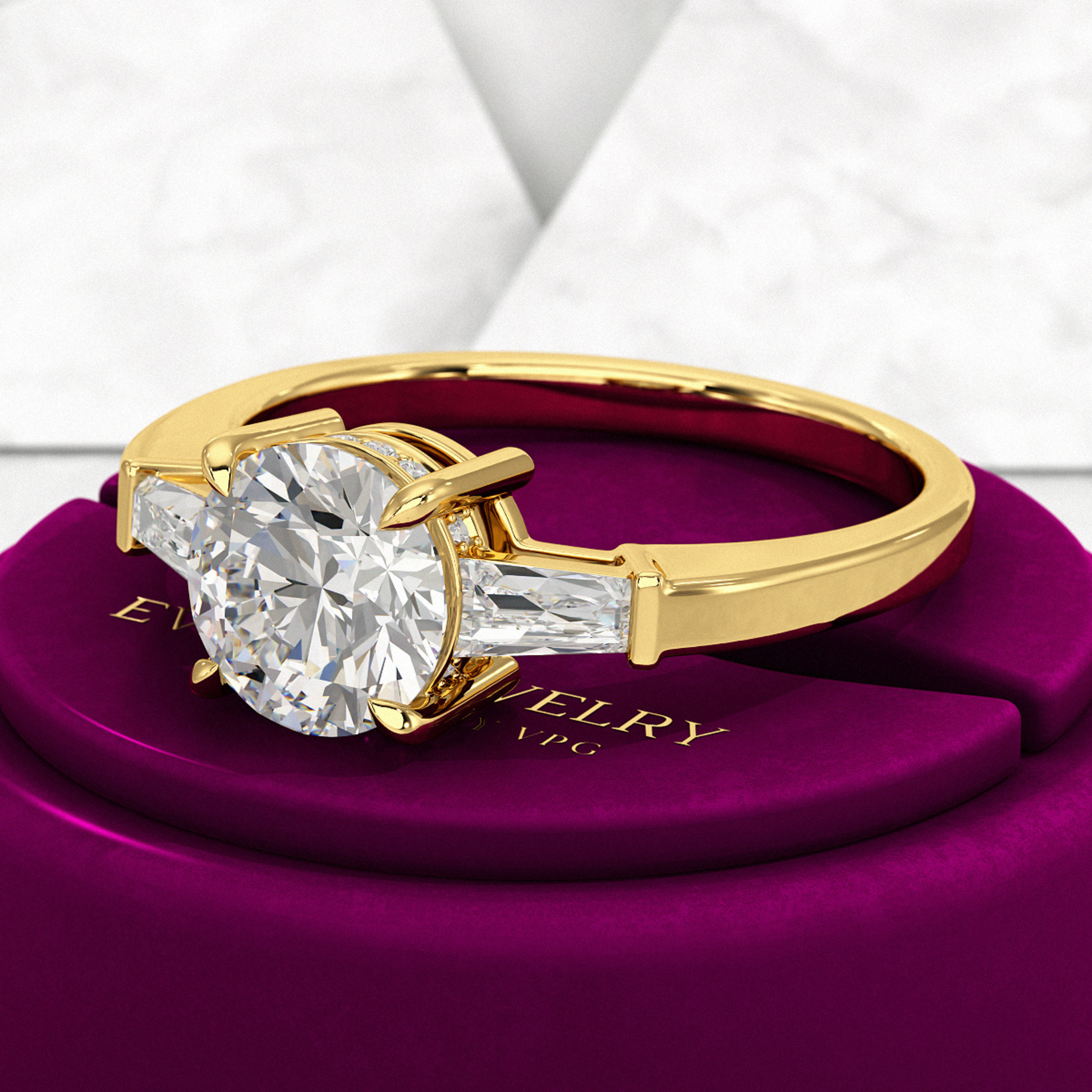 1.50 Carat Round Cut Diamond Engagement Ring - Evara Jewelry LLC