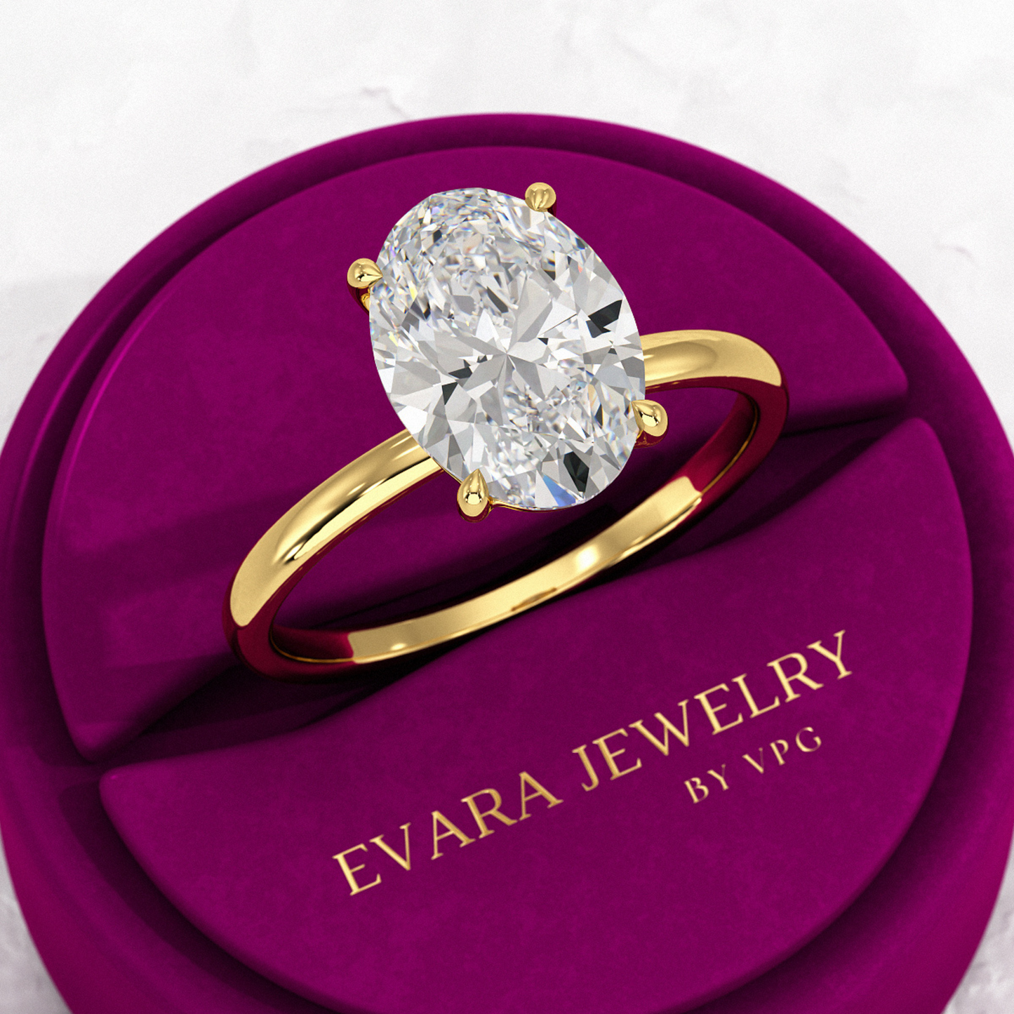 3.00 Carat Oval Cut Diamond Engagement Ring