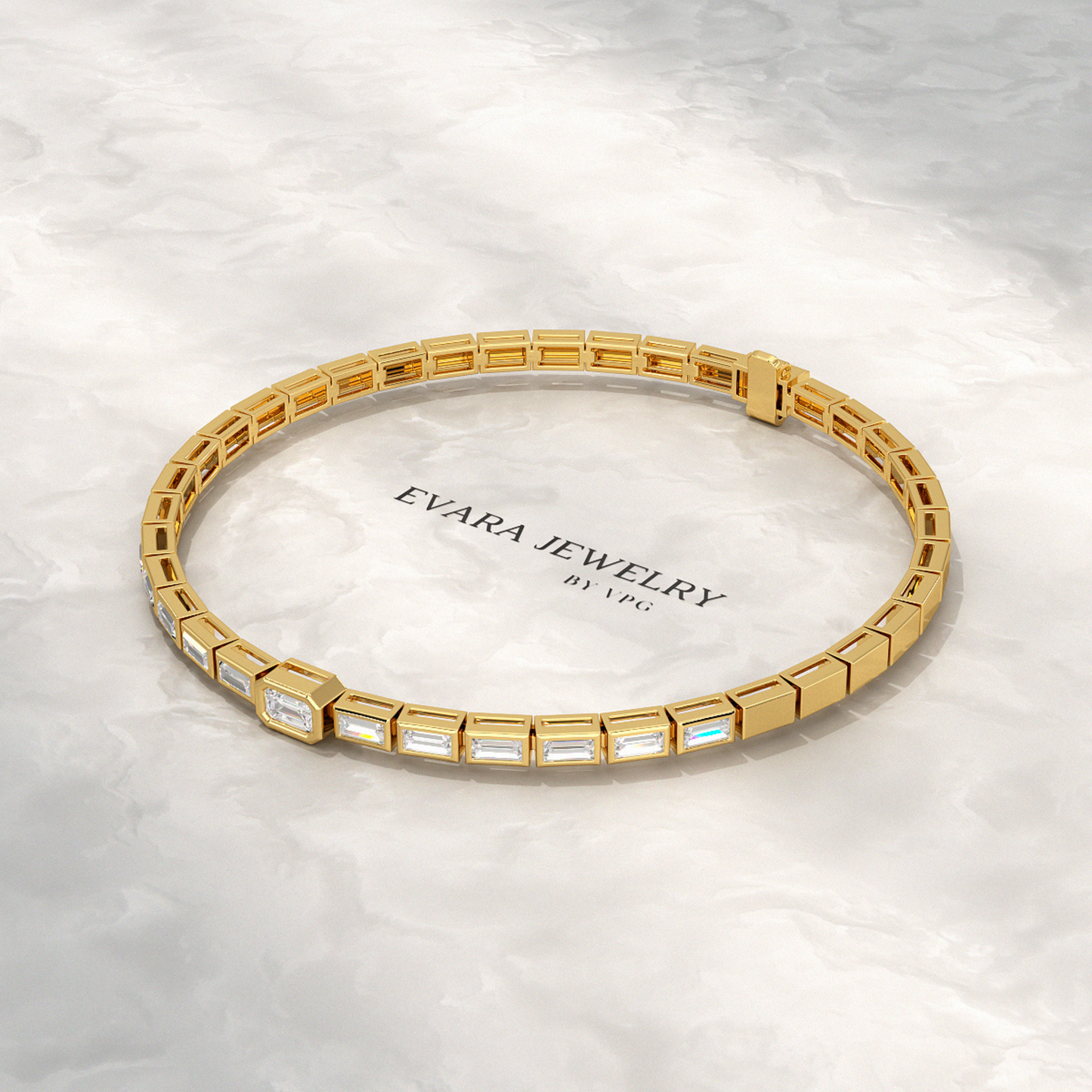 2 Carat Emerald Cut Diamond Tennis Bracelet with Lab Grown Diamonds - Evara Jewelry LLC