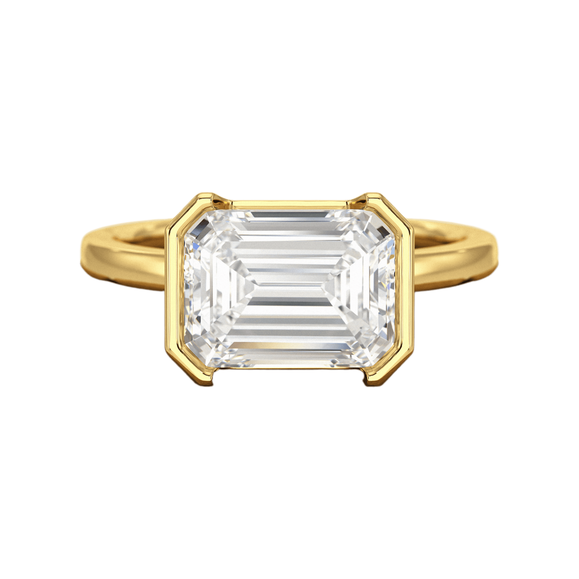 3 Carat Emerald Cut East West Anniversary Ring