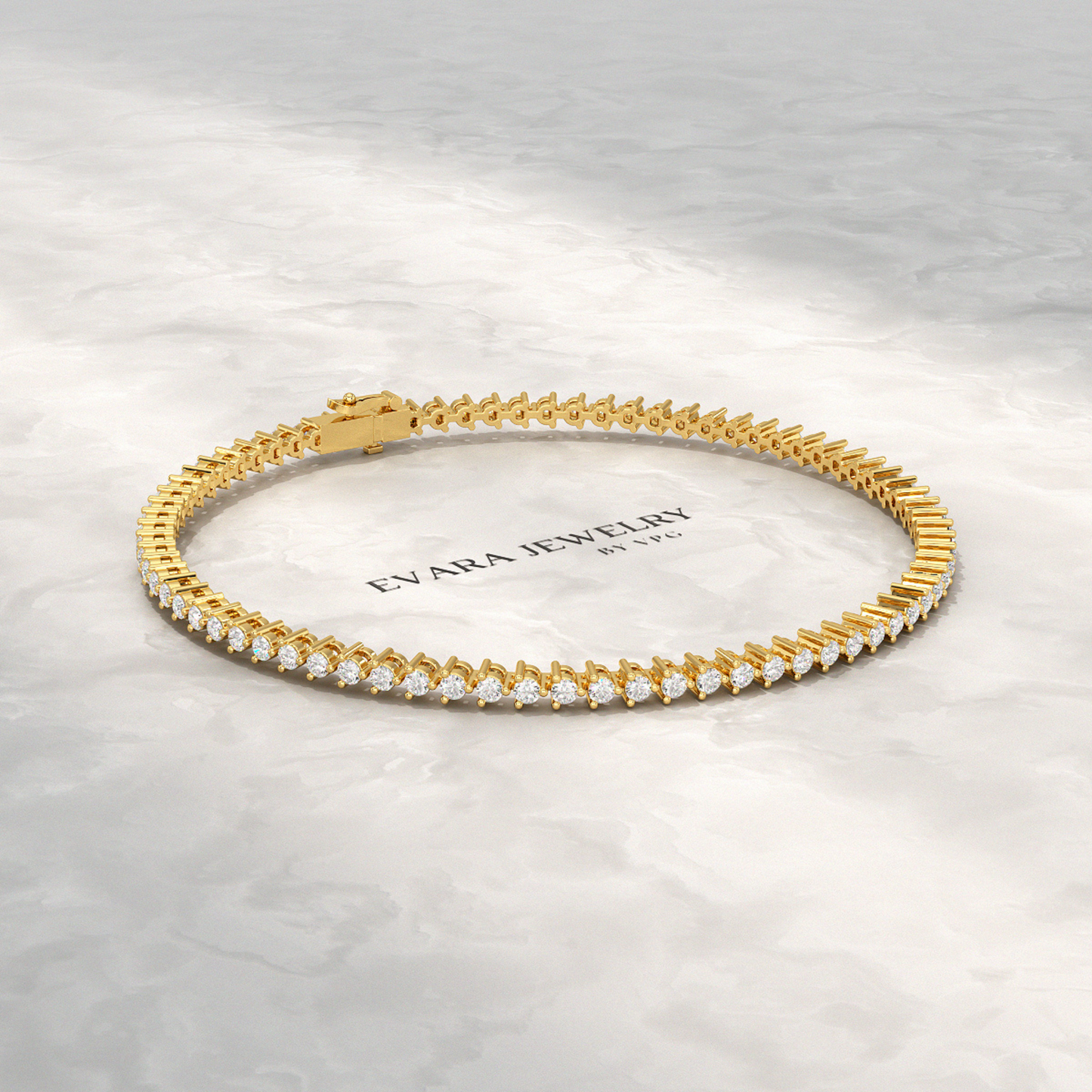 1.70 Carats Three Prongs Dainty Diamond Tennis Bracelet - Evara Jewelry LLC