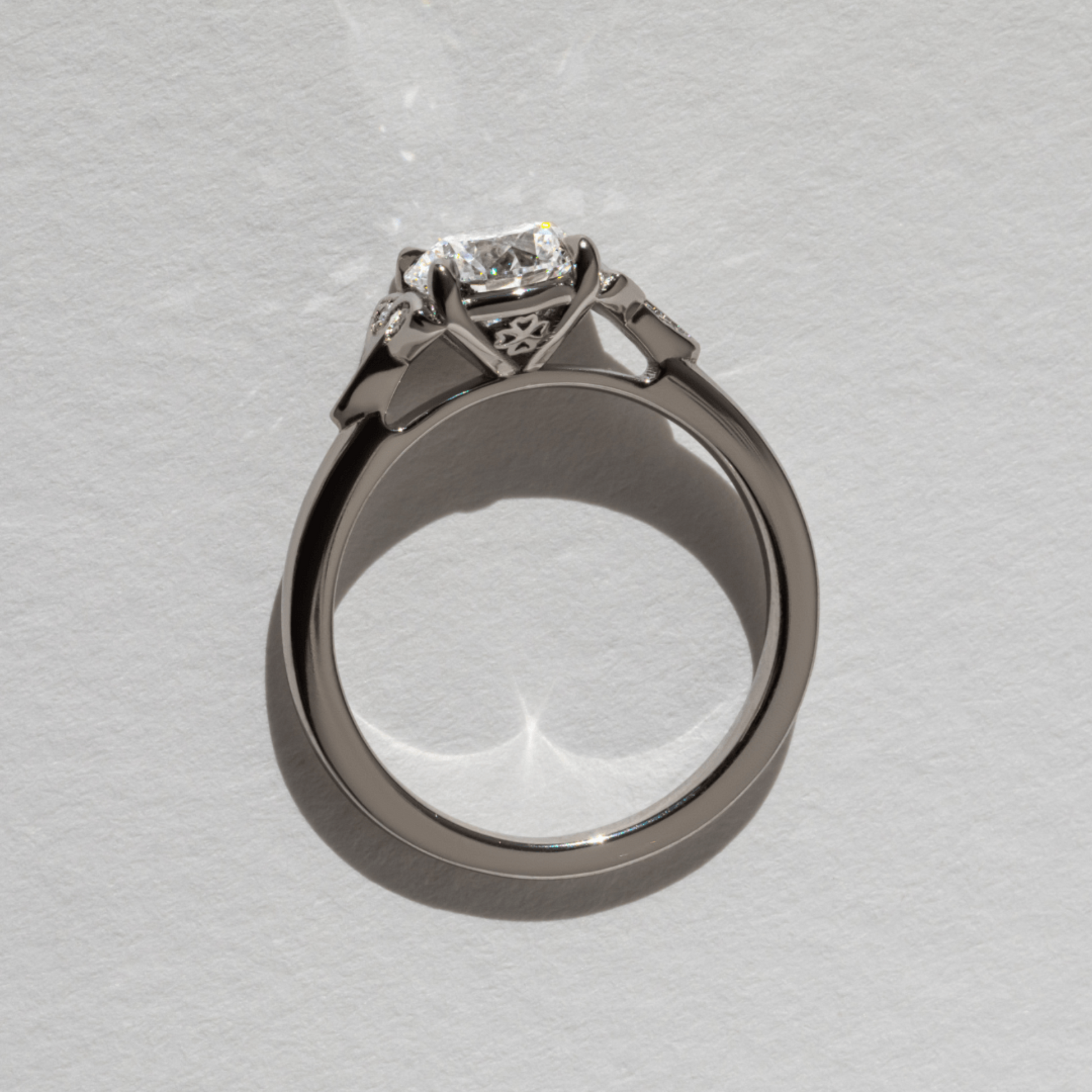 1.25 Carat Round Cut Diamond Art Deco Engagement Ring - Evara Jewelry LLC