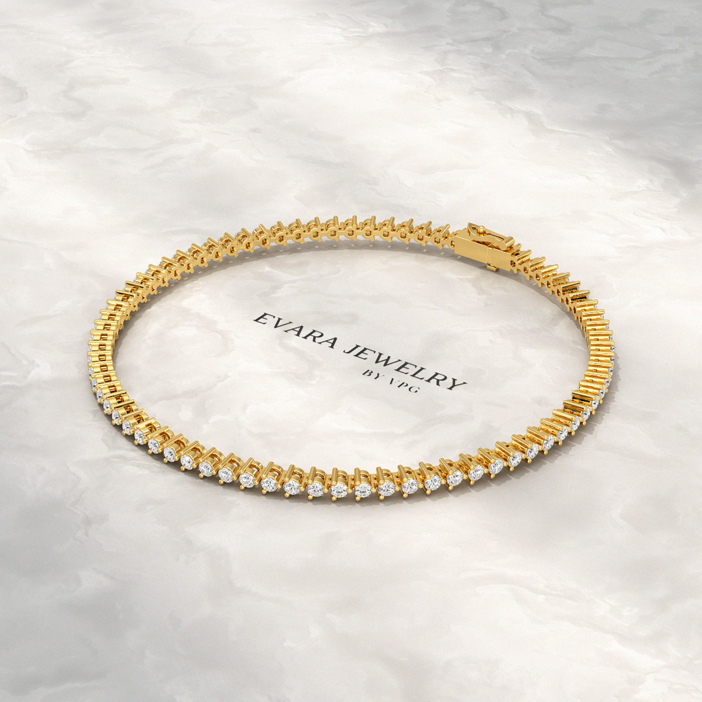 1.70 Carats Three Prongs Dainty Diamond Tennis Bracelet - Evara Jewelry LLC