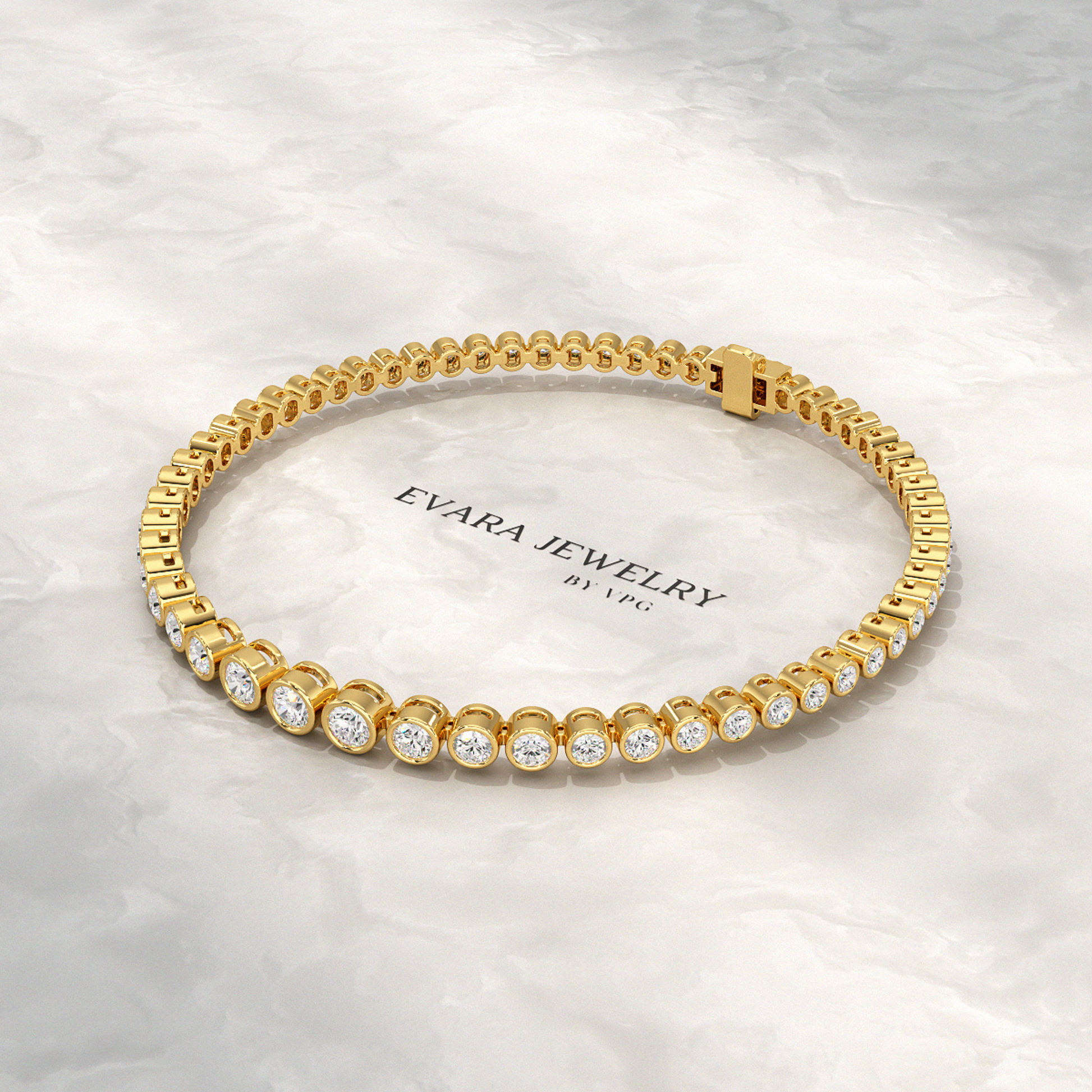 3 Carat Graduating Diamond Tennis Bracelet with Lab Grown Diamonds - Evara Jewelry LLC