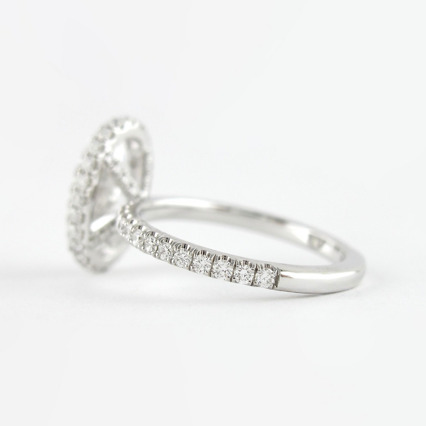 2 Carat Classic Oval Cut Diamond Halo Engagement Ring with Pave Band - Evara Jewelry LLC