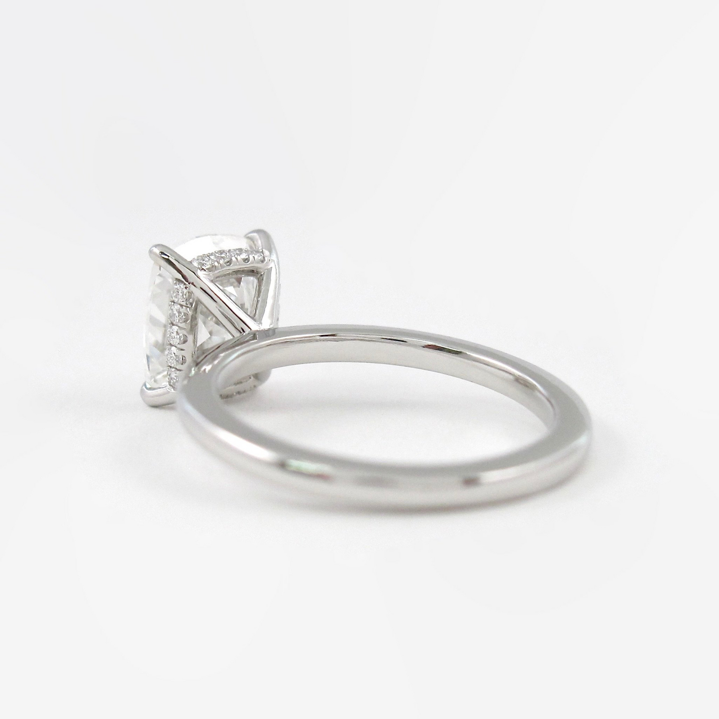 2 Carat Elongated Cushion Cut Minimalist Engagement Ring - Evara Jewelry LLC