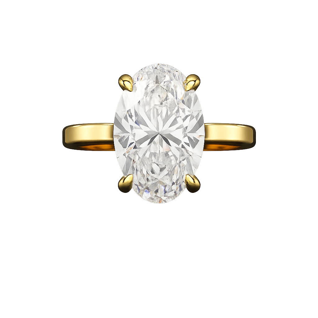 4 Carat Oval Cut Diamond Ring