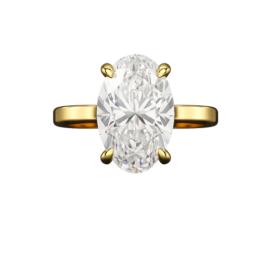 4 Carat Oval Cut Diamond Ring