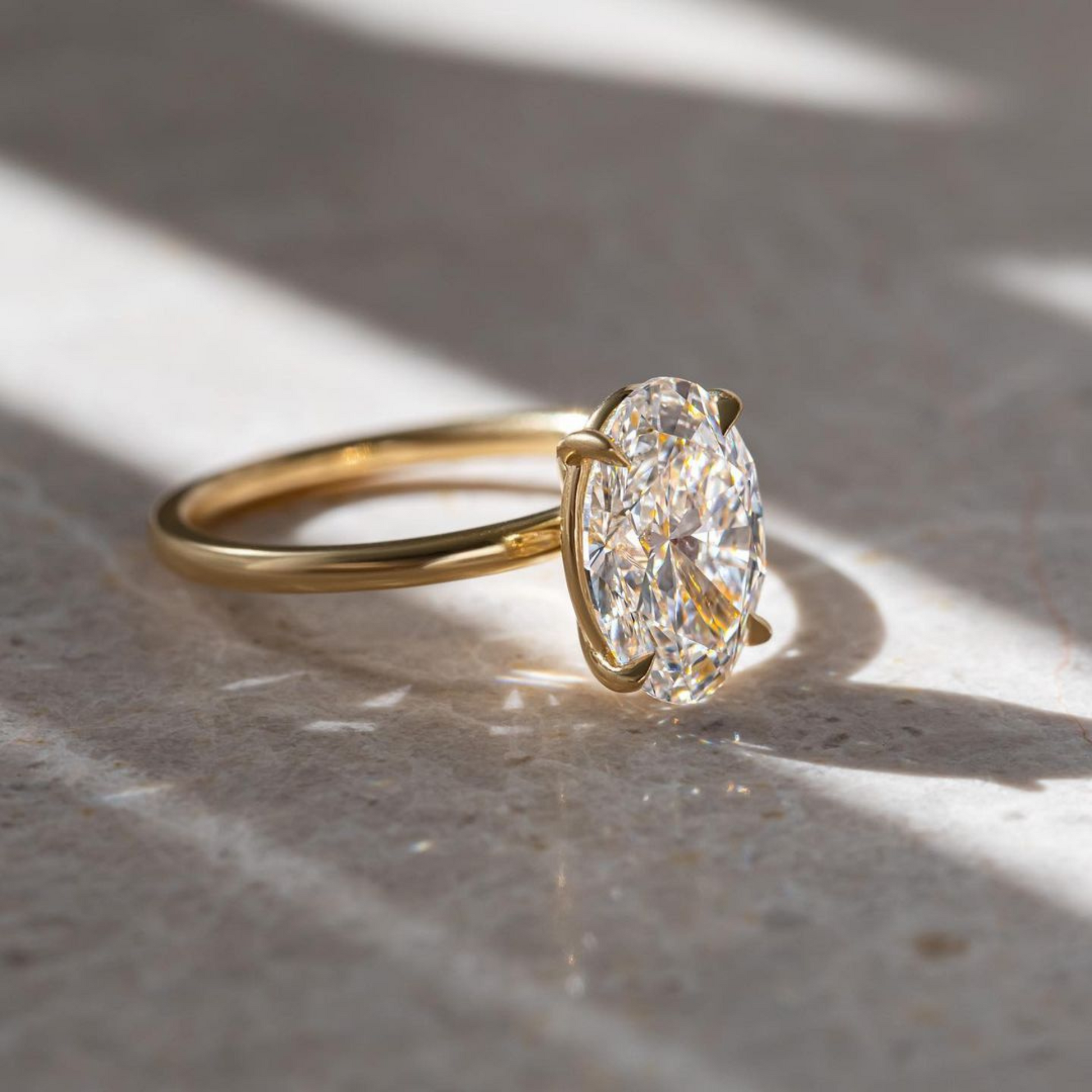 3.00 Carat Oval Cut Diamond Engagement Ring - Evara Jewelry LLC