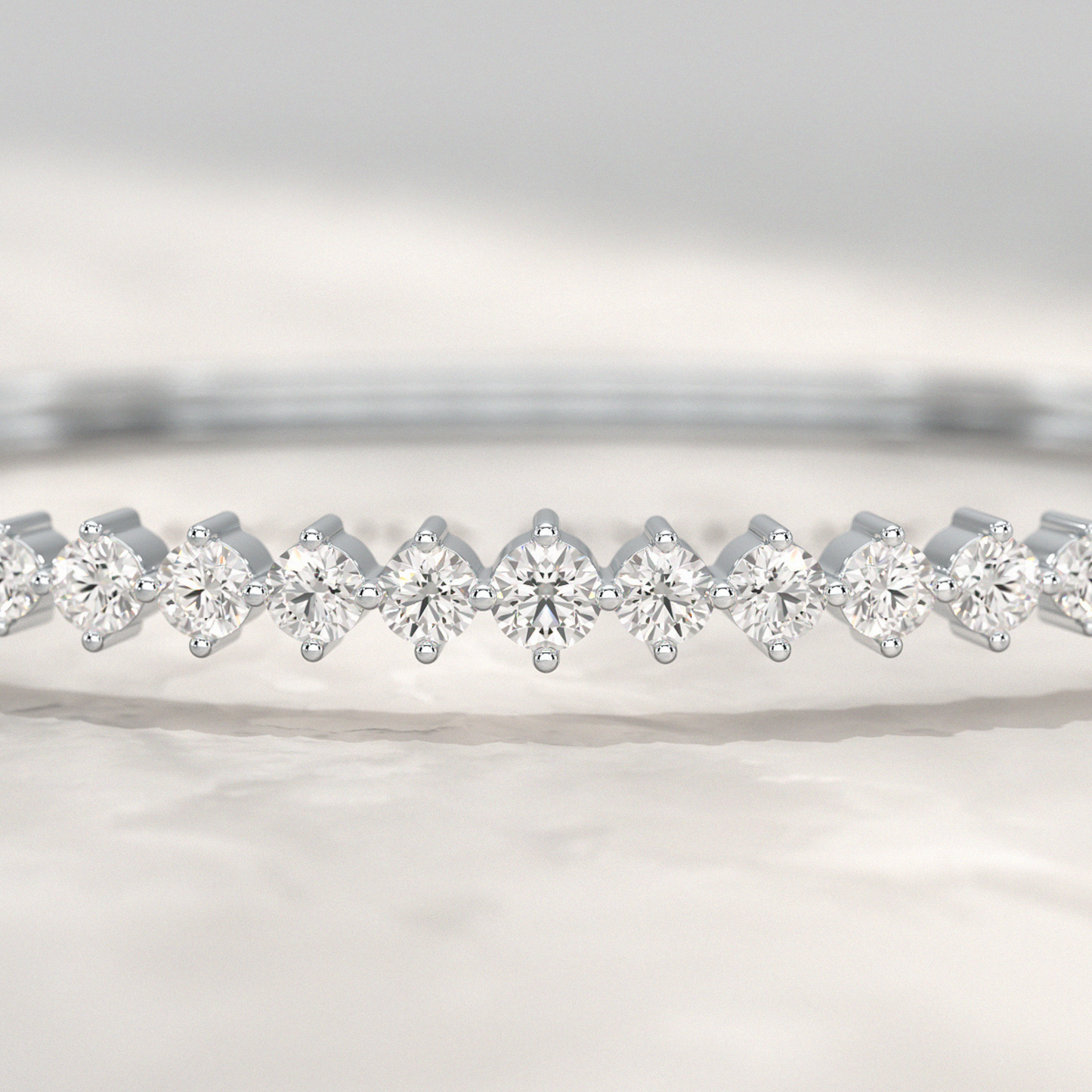 2.00 Carats Lab Grown Diamond Graduation Cuff Bangle Bracelet - Evara Jewelry LLC