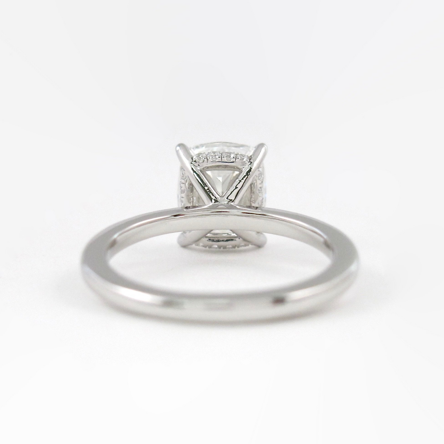2 Carat Elongated Cushion Cut Minimalist Engagement Ring - Evara Jewelry LLC