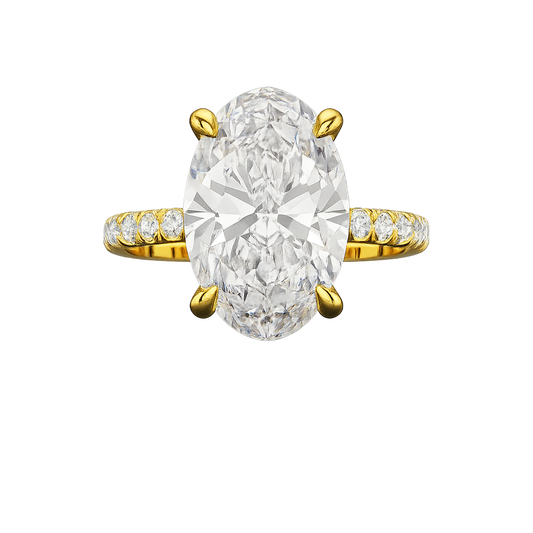 5 Carat Oval Cut Diamond Engagement Ring
