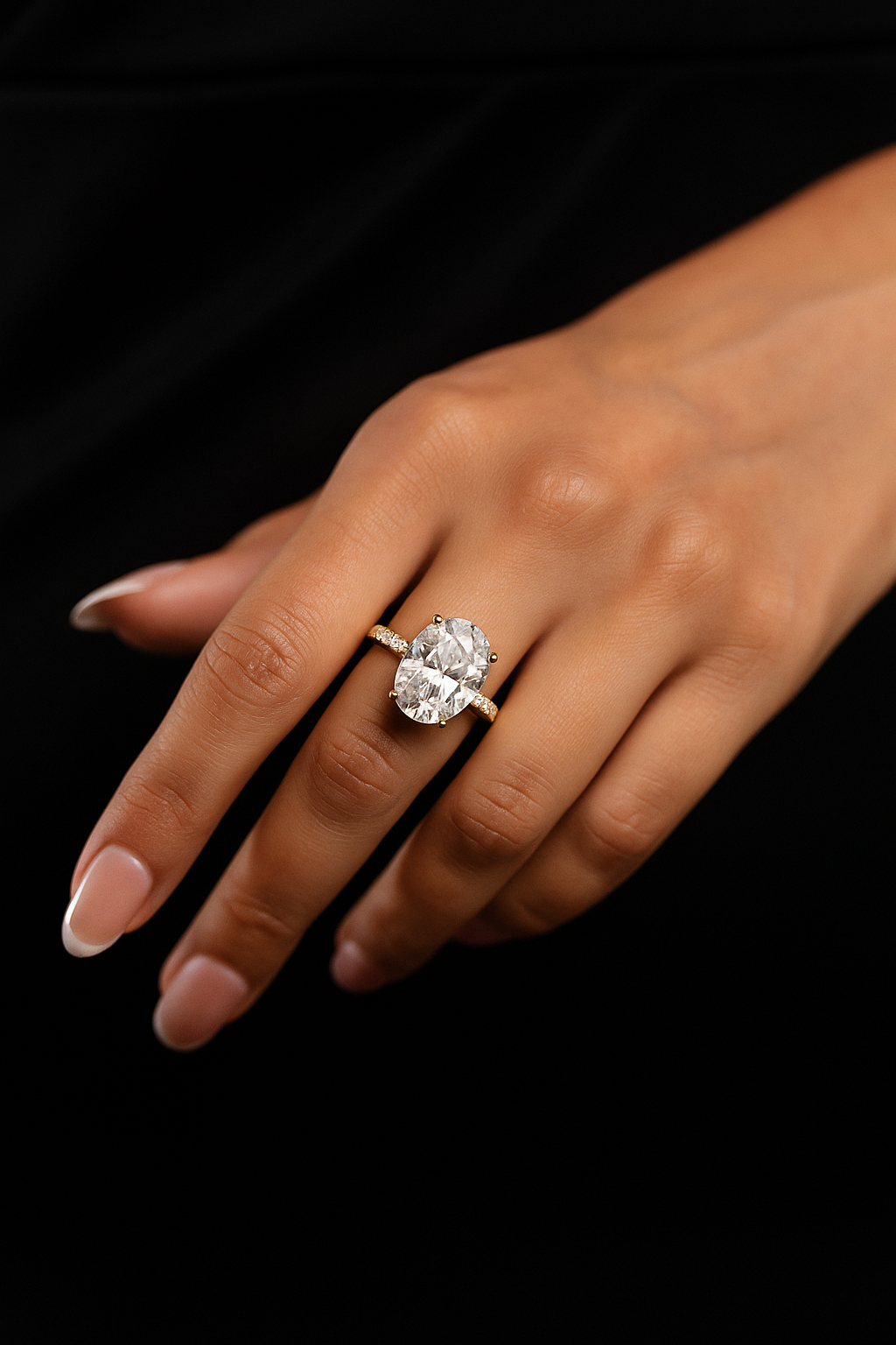 5 Carat Oval Cut Diamond Wedding Ring