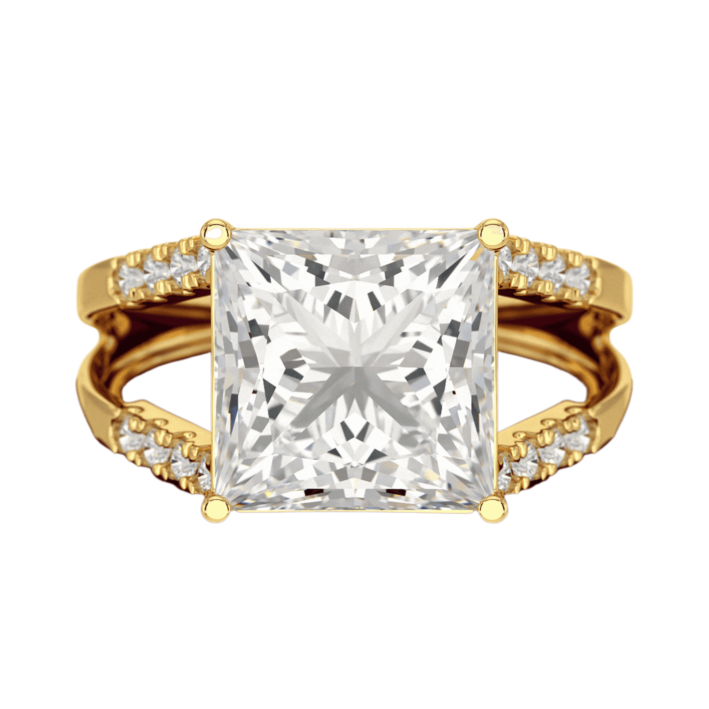 5 Carat Princess Cut Lab Grown Diamond Wedding Ring