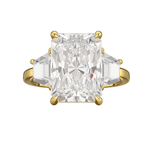 5 Carat Radiant Cut Diamond Engagement Ring