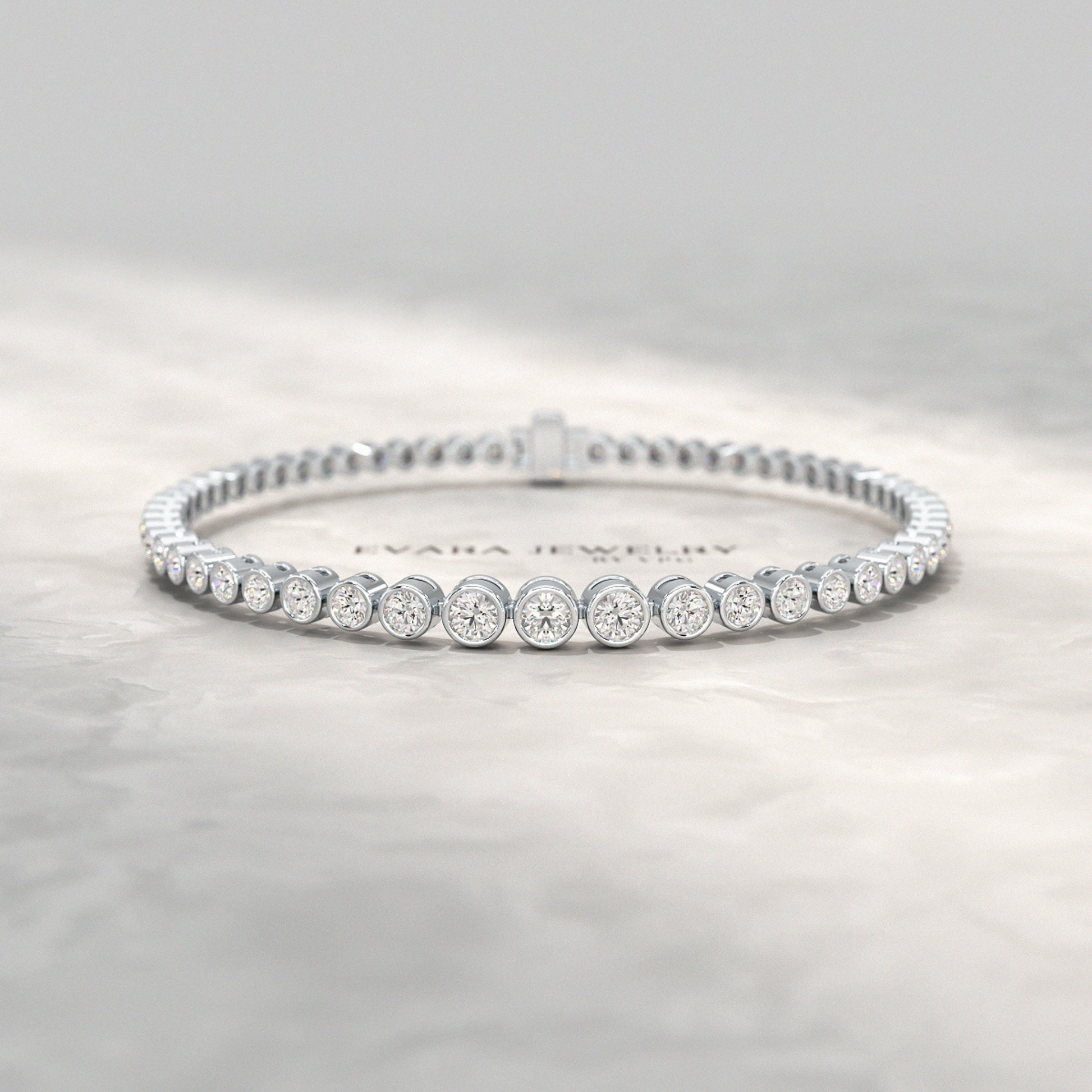 3 Carat Graduating Diamond Tennis Bracelet with Lab Grown Diamonds - Evara Jewelry LLC