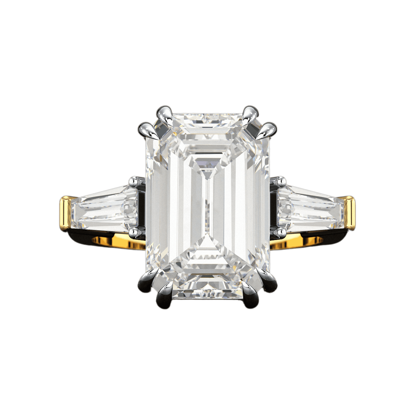 6 Carat Emerald Cut Diamond Engagement Ring