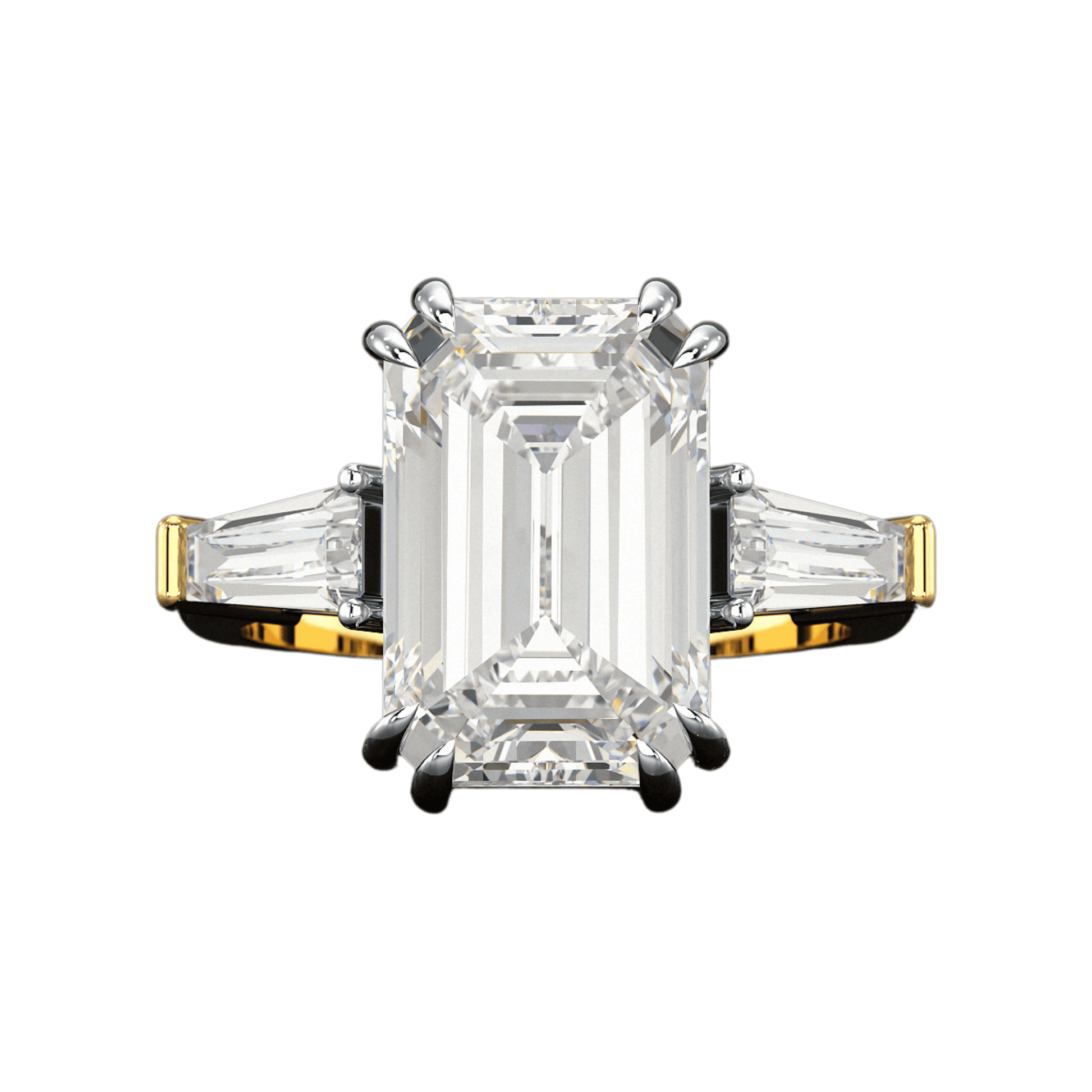 6 Carat Emerald Cut Diamond Engagement Ring