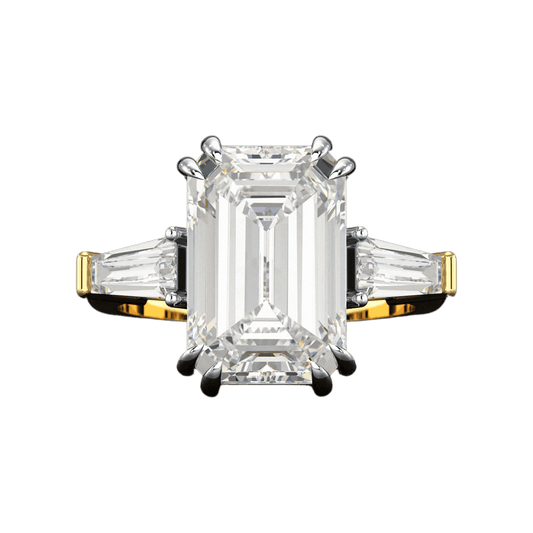 6 Carat Emerald Cut Diamond Engagement Ring