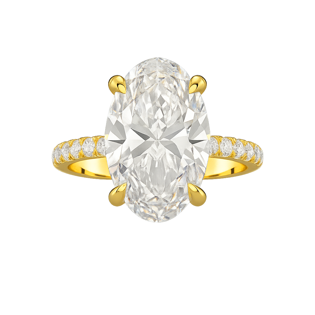 6 Carat Oval Diamond Engagement Ring