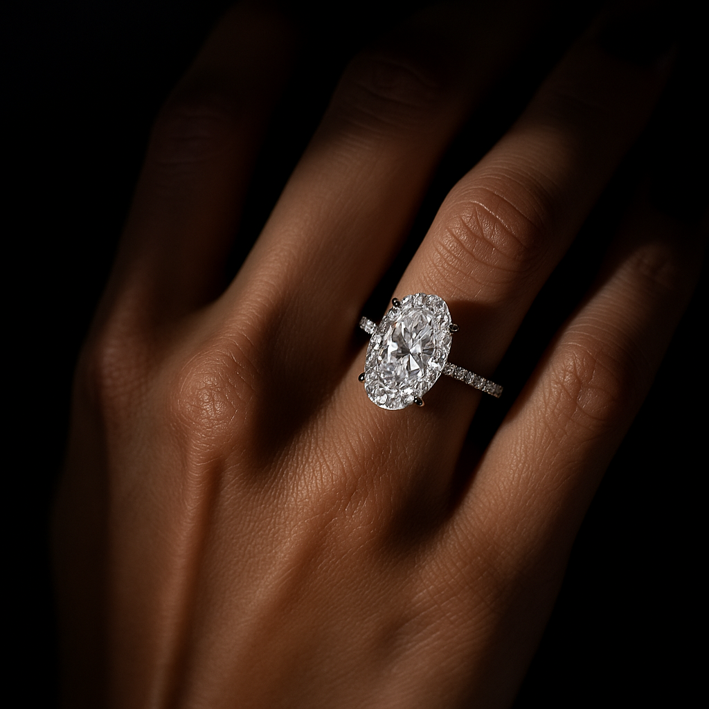 6 Carat Oval Diamond Engagement Ring