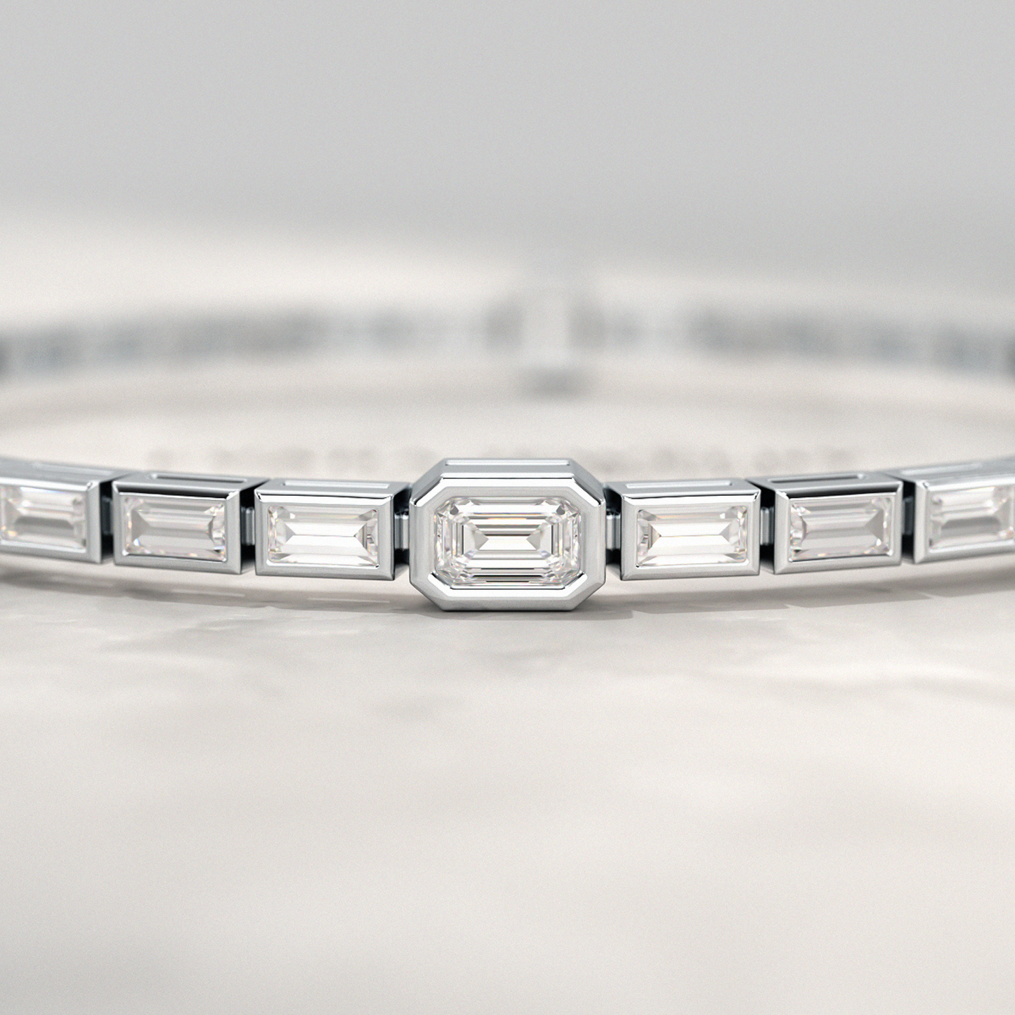 2 Carat Emerald Cut Diamond Tennis Bracelet with Lab Grown Diamonds - Evara Jewelry LLC