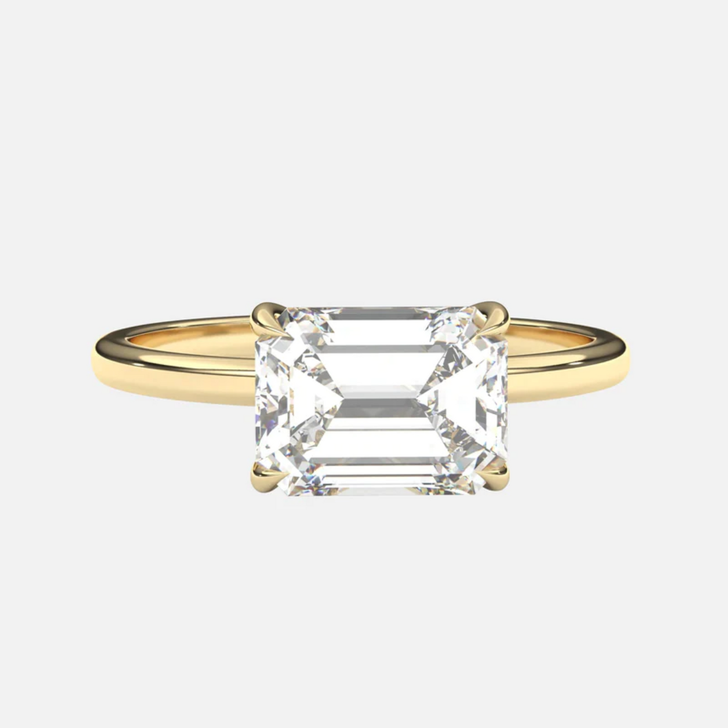 1.50 Carat East West Emerald Cut Wedding Ring